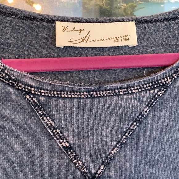 💕HP💕Vintage Havana blue long sleeve top - Picture 8 of 12